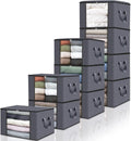 Fab totes Storage Bags,Clothes Blanket Storage Bins Foldable Closet Organizers with Reinforced Handle for Home Dorm Storage a
