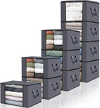 Fab totes Storage Bags,Clothes Blanket Storage Bins Foldable Closet Organizers with Reinforced Handle for Home Dorm Storage a