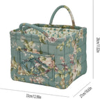 Boho Fabric Storage Basket, Large Capacity Laundry Basket, 12.2'' x 10.23'' x 10.23'' Collapsible Laundry Hamper with Easy Ca