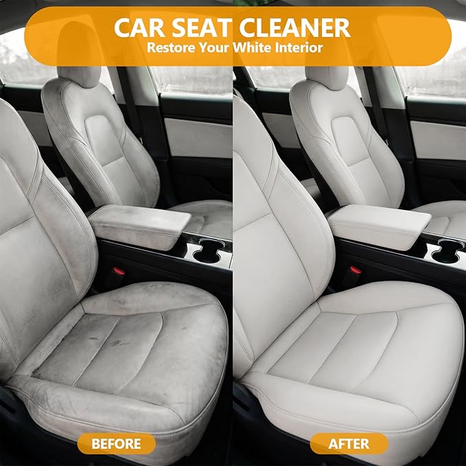 2-in-1 Leather Cleaner and Conditioner,16.9 oz,2 Pack,Car Cleaner and Conditioner for White & Black Vegan Leather,Safely Clea