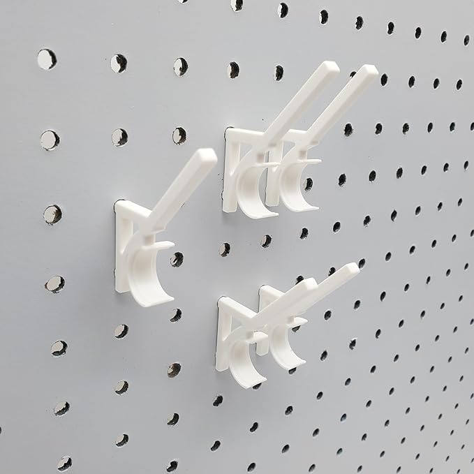 'Just Hanging Pegboards' 1/4" Pegboard Angled Thread-Bobbin Storage Hook, Compatible with 1/4" Pegboards. Sewing Organization