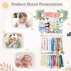POVETIRE Headband Holder Hair Bows Organizer for Girls, Hair Accessories Display Storage Wall Hanging Decor for Baby Nursery 