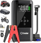 6000A Jump Starter with Air Compressor Battery Jumper Starter Portable 10-in-1 Car Jump Starter Portable 12V Jump Box with