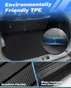 Sunsdrew Trunk Cargo Liner for 2023-2025 Kia Sportage Accessories (Include Hybrid), Rear Cargo Mat Trunk Mat All Weather Protection TPE Rubber Raised Edge (Not for PHEV)