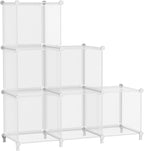 AWTATOS Cube Storage Organizer, Closet Organizers and Storage, 6 Cube Shelves Bookshelf, DIY Stackable Plastic Clothes Organi