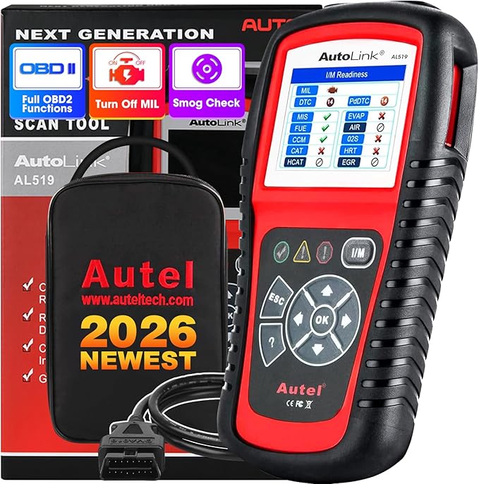 Autel AutoLink AL519 Car OBD2 Scanner, Classic Enhanced Mode 6 Engine Fault Code Reader OBDII CAN Diagnostic Scan Tool,