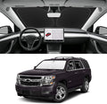 Custom Fit Windshield Sun Shade for Chevy Tahoe 2015-2020, Blocks UV & Heat, Front Window Sunshade Accessories, Easy Fold & Store Keep Your Car Cooler