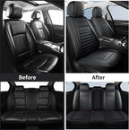 Car Seat Covers Full Set, Waterproof Faux Leather Automotive Seat Covers for Cars, Breathable Universal Car Seat Covers Prote