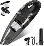 Handheld Vacuum Cordless, Rechargeable Car Vacuum Cleaner with Multiple Attachments, Portable Hand Held Vacuum Suction Power,