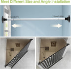 Adjustable Shower Curtain Rod Bracket, 2Pcs Different Sizes Titanium Steel Single Swivel Flange Heavy Duty Closet Rod Holder 