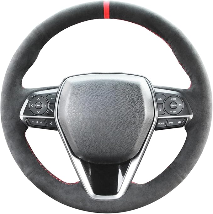 MEWANT Breathable Gray DIY Car Steering Wheel Cover for Toyota Camry 2018-2019 / Toyota Avalon 2019 / Toyota Corolla 2019-2020 / Toyota RAV4 2019 Steering Wheel Accessories