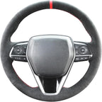 MEWANT Breathable Gray DIY Car Steering Wheel Cover for Toyota Camry 2018-2019 / Toyota Avalon 2019 / Toyota Corolla 2019-2020 / Toyota RAV4 2019 Steering Wheel Accessories