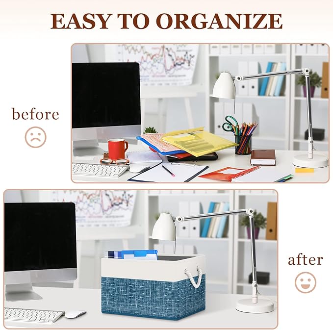 StorageTastic Storage Bin,Collapsible Storage Basket For Organizing,Large Storage Boxes With Rope Handles,Storage Containers,