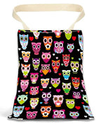 Car Garbage Can, Hanging Trash Can for Vehicle, Cute Back Seat Organizer with Colorful Owls