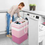 StorageRight Large Collapsible Laundry Basket Hamper with Easy Carry Handles，Freestanding Clothes Hampers for Laundry, Bedroo