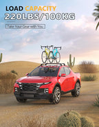 Tuyoung Roof Rack Cross Bars Compatible with Hyundai Santa Cruz 2021-2026 SE SEL Premium Night Limited, 220lbs Lockable Heavy Duty Anti-Theft Aluminum Roof Rails Crossbars Cargo Carrier Bag Black Bike