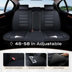Coverado Car Seat Covers Full Set, Seat Covers for Cars, Front Seat Covers and Back Seat Cover Waterproof Leather Automotive 