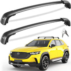Tuyoung Roof Racks Cross Bars Fit for Mazda CX50 CX-50 Hybrid 2023 2024 2025 2026 with Flush Side Rails, 220lbs Lockable Heavy Duty Aluminum Crossbar Roof Rail Cargo Carrier Rooftop Black Accessories
