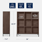 Best Choice Products 9-Cube Bookshelf, 3-Tier Wood Storage Bookcase W/Legs, 11in Shelf Opening, Cube Organizer, Living Room, 