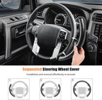 Aimato Customized Steering Wheel Cover for Toyota Tacoma 2012-2023/4Runner 2010-2024/Tundra 2014-2021/Sequoia 2014-2022 Thin,Anti-Slip,Scratch-Resistant Exclusive Car Accessory for Toyota