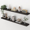 Heimlove 48 Inch Floating Shelves for Wall,Extra Long Wood Shelves Mounted Storage Hanging Shelf Invisible Bracket for Bedroo