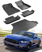 CARxion® for Ford Mustang Floor Mats & Cargo Liner (2015-2024 2025 2026, 5PCS Full Set, Not for Mach-E)