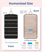 BAGSMART Hanging Jewelry Organizer, Necklace Holder Anti-tangle Earrings Rings Hanger with Pockets Hang on Closet, Wall, Door