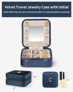 Vlando Travel Essentials for Women Jewelry Box, Travel Accessories for Teen Girl Trendy Stuff, Necklace Earrings Ring Organiz