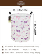 HUNRUNG Laundry Hamper,Large Canvas Fabric Lightweight Storage Basket Toy Organizer Dirty Clothes Collapsible Waterproof for 