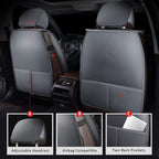 MIROZO Front Car Seat Covers Gray,2PCS Leather Seat Covers Waterproof Automotive Seat Covers Car Seat Protector Universal Veh
