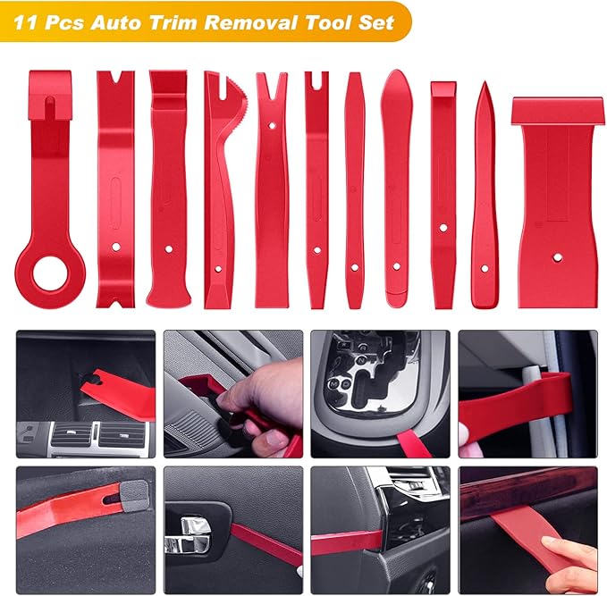 GOOACC 102Pcs Trim Removal Tool, Auto Terminal Removal Tool, Auto Clip Pliers Stereo Removal Tools, Car Upholstery Repair Pry