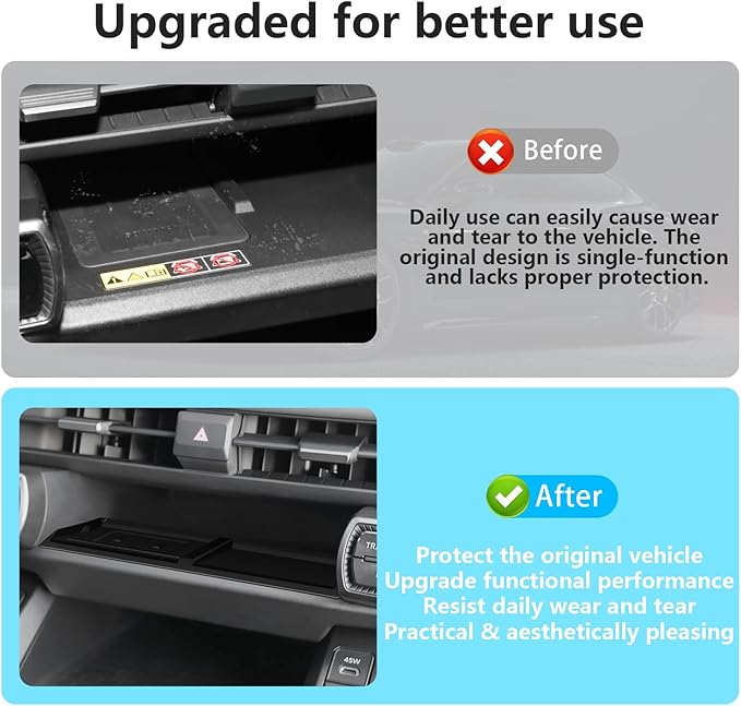 Wireless Charging Protective Mat for Toyota RAV4 2026, Silicone Anti-Slip Center Console Wireless Charger Cover Pad, Interior