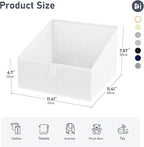 DIMJ Closet Storage Bins 10 Pack - Fabric Storage Baskets for Shelves, Collapsible Clothes Organizer, Trapezoid Shelf Organiz