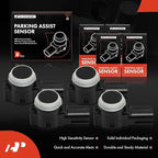 A-Premium 4-PC Reverse Backup Parking Assist Sensor Compatible with Chevrolet, GMC, Buick & Cadillac Models - Silverado 1500 2500 3500 HD, Sierra, Tahoe, Yukon, Malibu, Escalade, Impala, Enclave, Trax