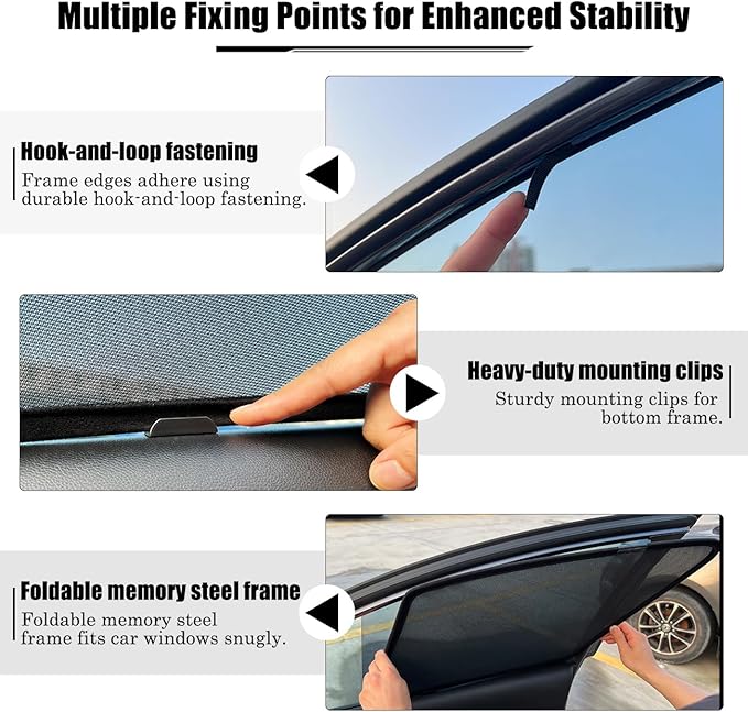 Car Window Sun Shade for Toyota RAV4 2020-2025,Magnetic 2PCS Front Side Window Sunshade with Breathable Mesh Insulate Heat and UV,Does Not Affect Window Lifting