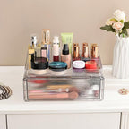 ZHIAIstackable storage drawer, transparent acrylic storage box, cosmetics and beauty product storage organizer, suitable for 