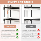 LANTEFUL Shoe Rack with Covers - 10 Tiers Tall Shoe Rack Organizer Large Capacity Shoe Shelf Storage 40 Pairs Space Saving Ve