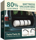 Memory Foam Mattress Vacuum Bag for Moving and Storage – Heavy Duty Compression Bag with Straps, Vacuum Bag for Memory Foam M