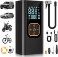 180PSI Tire Inflator Portable Air Compressor, 6X Faster Air Pump for Car Tires with Digital Pressure Gauge, 12V DC Adapter, LED Light, Portable Tire Inflator for Car, Motorcycle, Bike, Obsidian