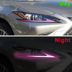 TOMALL 2 Pair Headlight Daytime Running Light Rearview Mirror Light Vinyl Films Smoke Tint Compatible with Lexus 2018-2020 Light Transmission Tint Wrap Exterior Sticker Decorations Trim (Pink)
