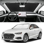 Custom Fit Windshield Sun Shade for Audi A4 2017-2025, Blocks UV & Heat, Front Window Sunshade Accessories, Easy Fold & Store Keep Your Car Cooler