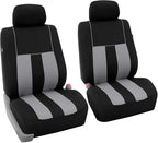 FH Group Car Seat Cover Front Set Striking Striped Car Seat Covers with Front Seat Covers and Rear Split Bench, Universal Fit