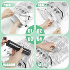 16 Pack Vacuum Storage Bags, Space Saver Bags, Compression for Comforters and Blankets, Sealer Clothes Storage with Hand Pump