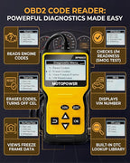 MOTOPOWER MP69033 Car OBD2 Scanner Code Reader Engine Fault Scanner CAN Diagnostic Scan Tool for All OBD II Protocol Cars Since