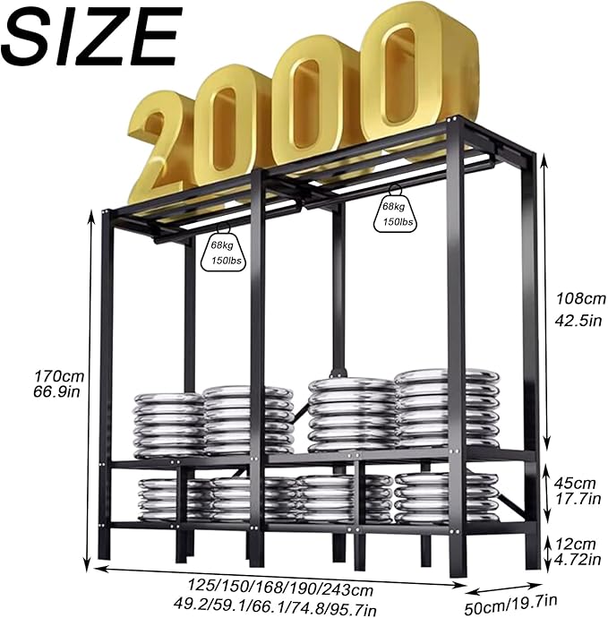 Portable Foldable Wardrobe Closet, Grey Heavy Duty Garment Rack with Fabric Cover and 2 Hanging Rods, 50cm Large Capacity Ext