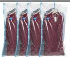 Spacesaver Hanging Vacuum Storage Bags (Pack of 4) - Vacuum Sealer Bags, Closet Organizer, Sealed Storage, Space Bag - Blanke