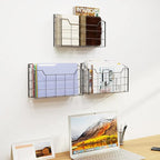 Univivi Wall File Organizer Hanging File Holder Magazine File Holder Desktop File Organizer for Document Paper Mail Home Offi