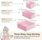 GRANNY SAYS Drawer Organizer Clothes, 12 Pack Dresser Organizer Bins for Nursery, Closet Organization and Storage Dividers fo