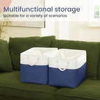 Large Storage Baskets- 16x12x12 inch Storage Bins for Shelves and Closet Organizing, Foldable Fabric Bin for Home Organizatio