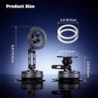 EdenseeLake Magsafe Car Phone Holder, 360° Adjustable Car Phone Mount, Strong Magnetic Vacuum Suction Cup Phone Holders for Your Car, 17 Pro Max 16 15 14 13 12 Air Plus